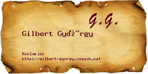 Gilbert György névjegykártya